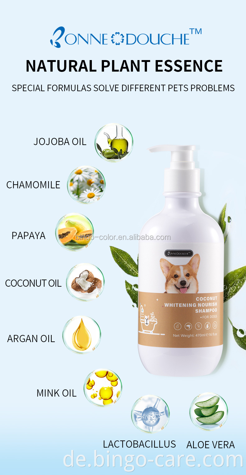 Großhandelspreis Pet Care Flauschiges Shampoo für Hunde Natürliche Formel Private Label